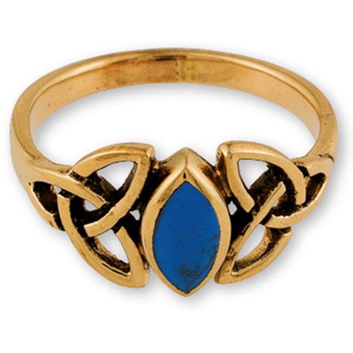 Gypsy Gold Ring Celtic Knot With Stone