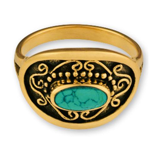 Gypsy Gold Ring w Stone