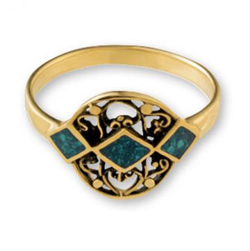 Gypsy Gold Ring with diamond shaped stones