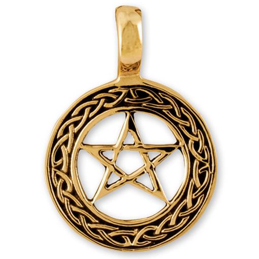 Gypsy Gold Celtic Pentagram Pendant- 25mm