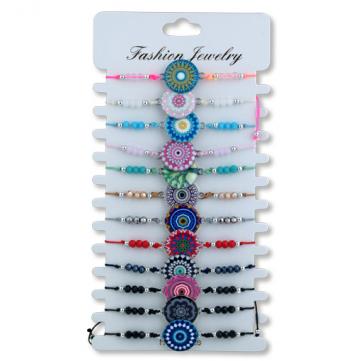 Assorted Mandala Bracelets on card 12 pack 