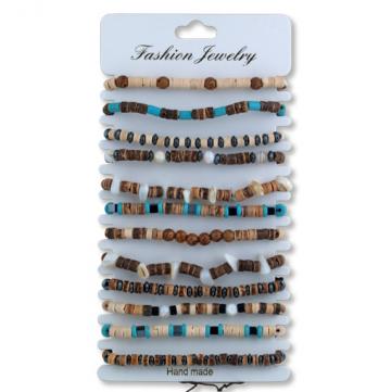 Beaded Wristbands on Card 12 pack