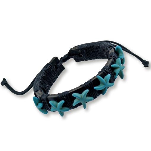 Leather Starfish Bracelet 5 pack