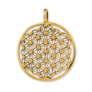 Flower of Life Gypsy Gold Pendant- 40mm