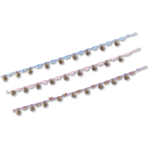 Cotton Bead Anklet w Bells (10 Pack)